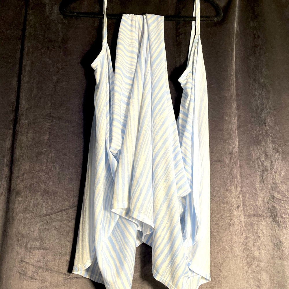 VS cover up. Blue & White stripes. Medium.